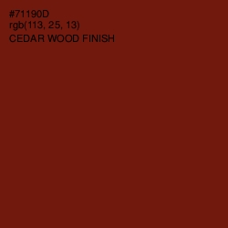 #71190D - Cedar Wood Finish Color Image