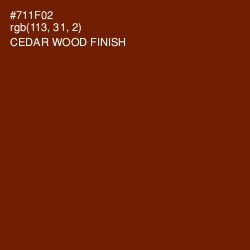 #711F02 - Cedar Wood Finish Color Image