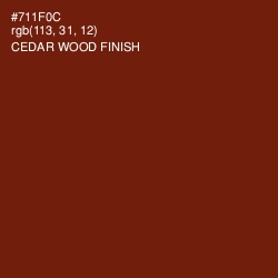 #711F0C - Cedar Wood Finish Color Image