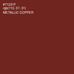 #71251F - Metallic Copper Color Image