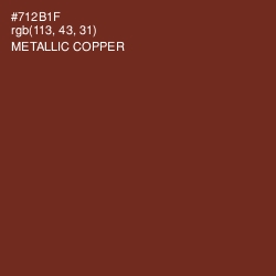 #712B1F - Metallic Copper Color Image