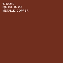 #712D1D - Metallic Copper Color Image