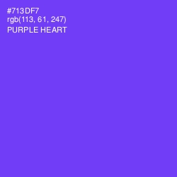 #713DF7 - Purple Heart Color Image