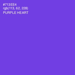 #713EE4 - Purple Heart Color Image