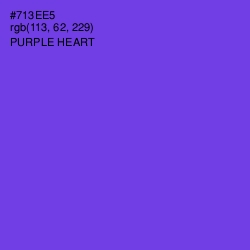 #713EE5 - Purple Heart Color Image