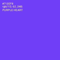 #713EF8 - Purple Heart Color Image