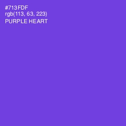 #713FDF - Purple Heart Color Image