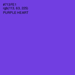 #713FE1 - Purple Heart Color Image