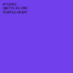 #713FEC - Purple Heart Color Image