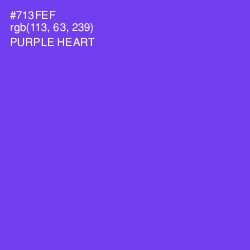 #713FEF - Purple Heart Color Image