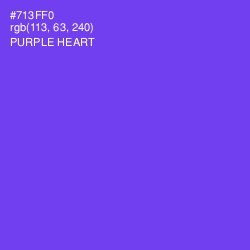 #713FF0 - Purple Heart Color Image