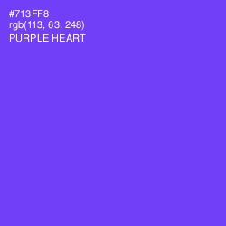 #713FF8 - Purple Heart Color Image