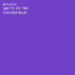 #7141C7 - Fuchsia Blue Color Image