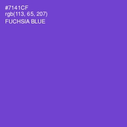 #7141CF - Fuchsia Blue Color Image