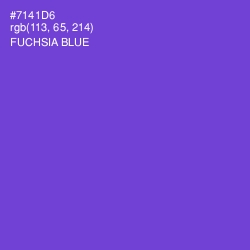 #7141D6 - Fuchsia Blue Color Image