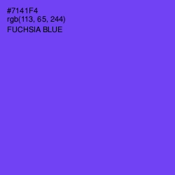 #7141F4 - Fuchsia Blue Color Image