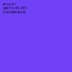 #7141F7 - Fuchsia Blue Color Image