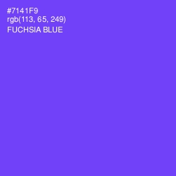 #7141F9 - Fuchsia Blue Color Image