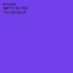 #7142E9 - Fuchsia Blue Color Image