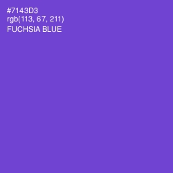 #7143D3 - Fuchsia Blue Color Image