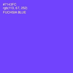 #7143FC - Fuchsia Blue Color Image