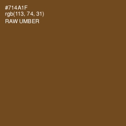 #714A1F - Raw Umber Color Image