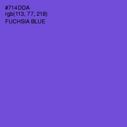 #714DDA - Fuchsia Blue Color Image
