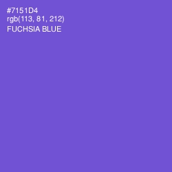 #7151D4 - Fuchsia Blue Color Image