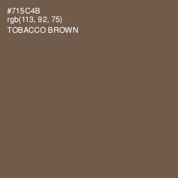 #715C4B - Tobacco Brown Color Image