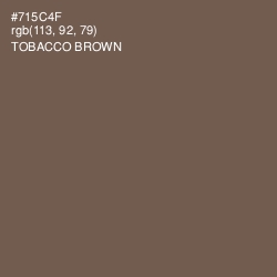 #715C4F - Tobacco Brown Color Image