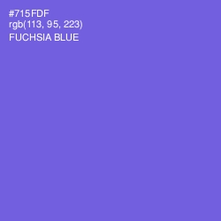 #715FDF - Fuchsia Blue Color Image