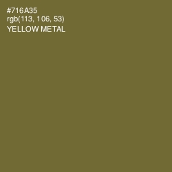 #716A35 - Yellow Metal Color Image