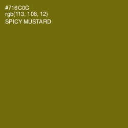 #716C0C - Spicy Mustard Color Image