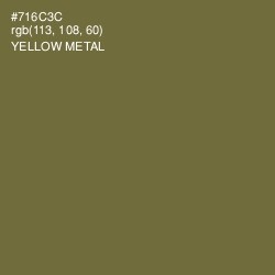 #716C3C - Yellow Metal Color Image