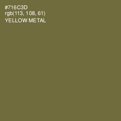#716C3D - Yellow Metal Color Image