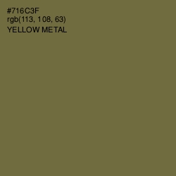 #716C3F - Yellow Metal Color Image