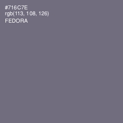 #716C7E - Fedora Color Image