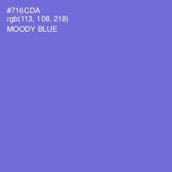 #716CDA - Moody Blue Color Image