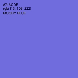 #716CDE - Moody Blue Color Image