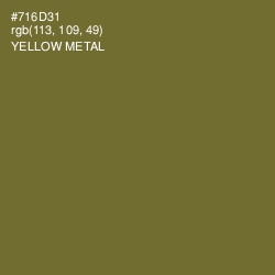 #716D31 - Yellow Metal Color Image