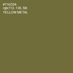 #716D3A - Yellow Metal Color Image