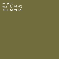 #716D3C - Yellow Metal Color Image