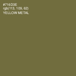 #716D3E - Yellow Metal Color Image