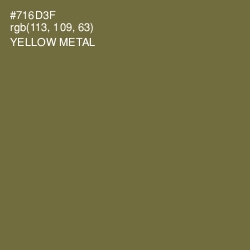 #716D3F - Yellow Metal Color Image