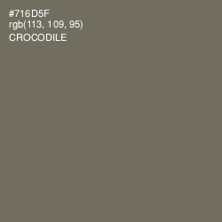#716D5F - Crocodile Color Image