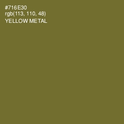 #716E30 - Yellow Metal Color Image