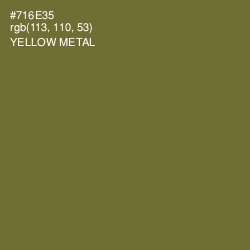 #716E35 - Yellow Metal Color Image