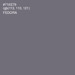 #716E79 - Fedora Color Image
