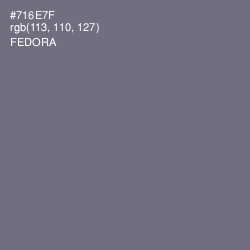 #716E7F - Fedora Color Image