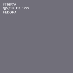 #716F7A - Fedora Color Image
